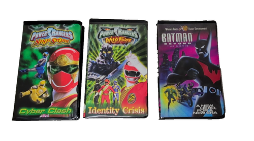 6 Clamshell VHS Kids Family Lot Scooby-Doo Power Rangers Batman Justice League - Picture 2 of 10