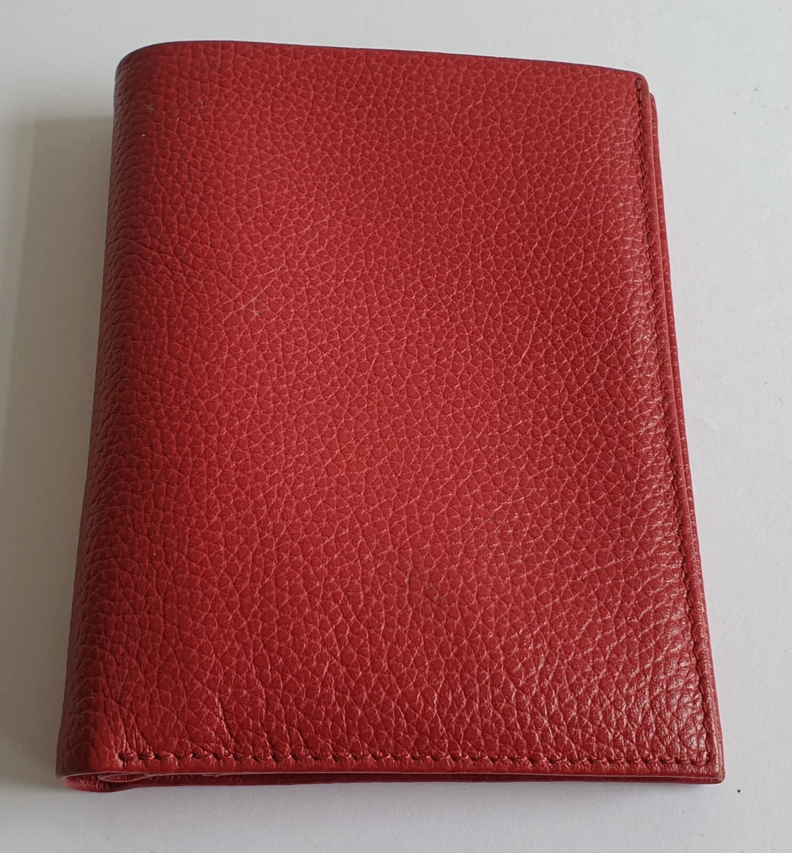 Pochette Vintage En Cuir Rouge - 22x15 Cm - Fabriquée En France - Jamais Servie