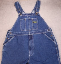 Ozark Overall Co Denim Jean Bibs Carpenter Farmer 44x30 NEW vtg 90s