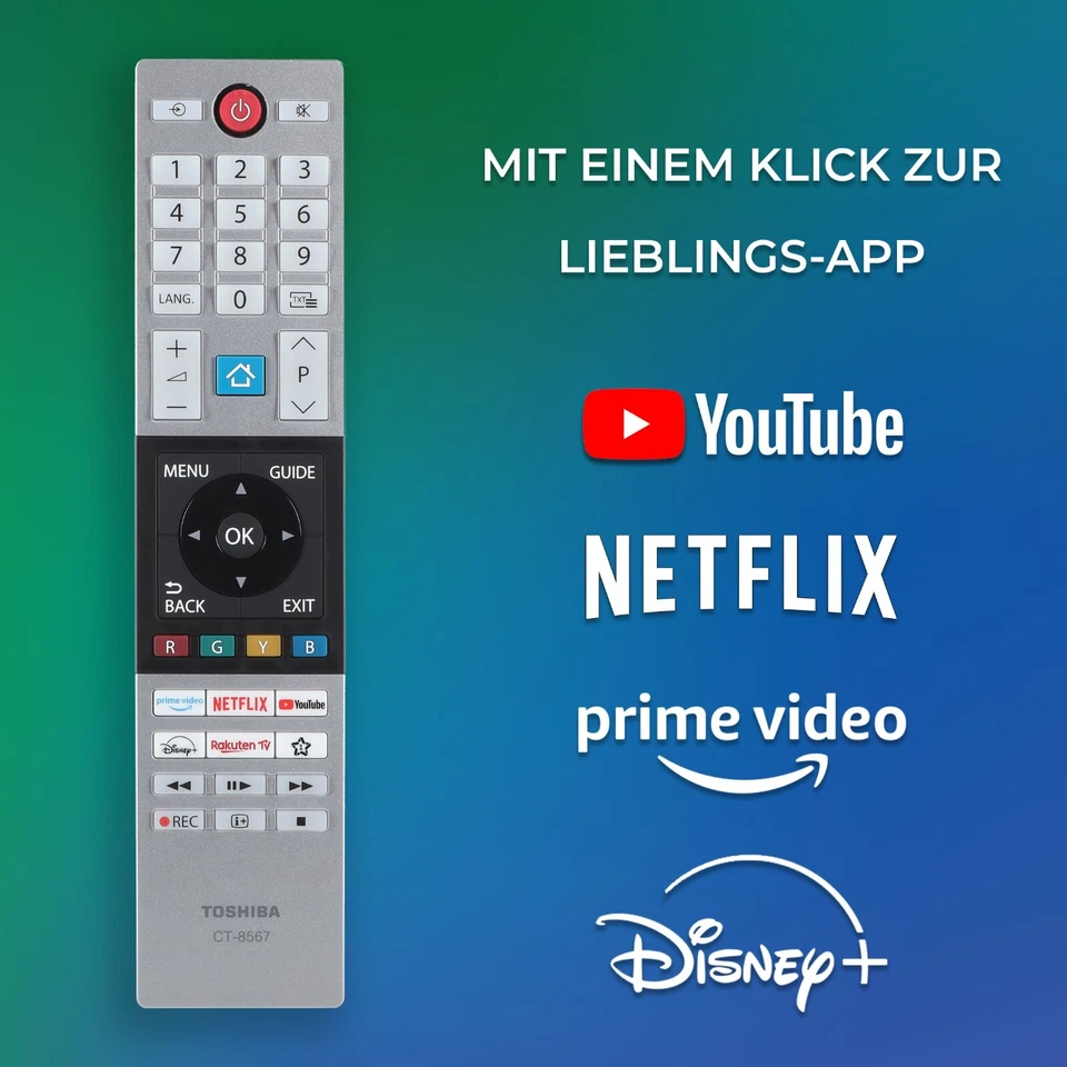 Toshiba 43 Zoll 4K Fernseher Smart TV 43 Zoll LED TV UHD VIDAA Triple Tuner HDR - Bild 4 von 4