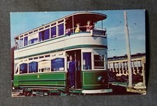 LMH Postcard BLACKPOOL STREET Car Double Decker Tram SEASHORE Electric Railway