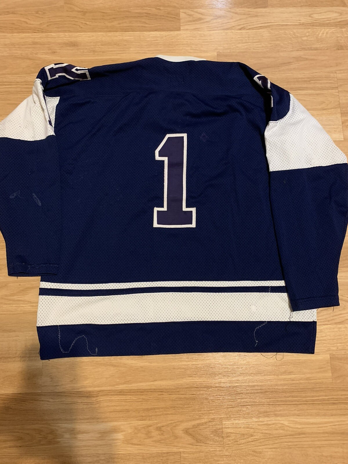 Game Worn 1970s Yale University Bulldogs NCAA Hockey Jersey Vintage