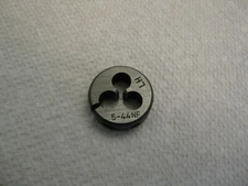 #5-44 NF Left Hand Round Split Adjustable Thread Die 13/16" Unbranded