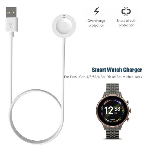 Magnetic Smartwatch Charging Cable for Fossil/Diesel Power Station (White) - Photo 4 sur 12