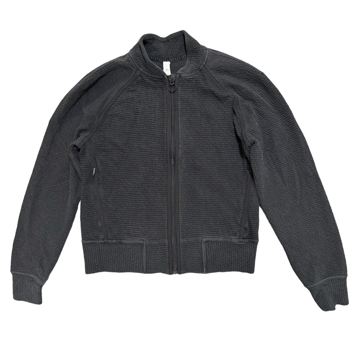 Lululemon Jacket Womens Size 4 On Repeat Bomber Black Full