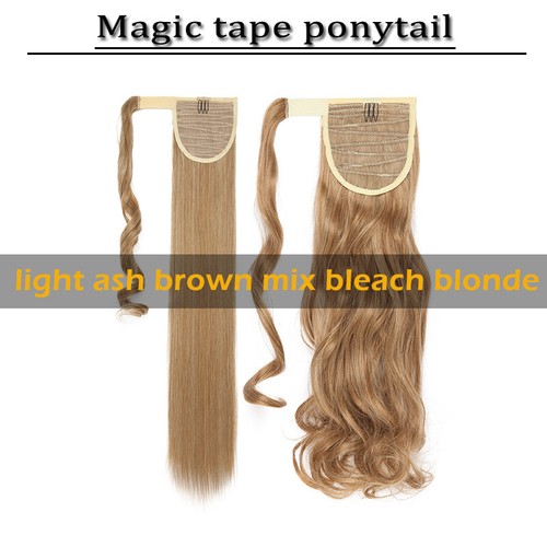 Wrap Around Ponytail Clip in Hair Extensions Synthetic Magic Tape For Woman US - Picture 23 of 35
