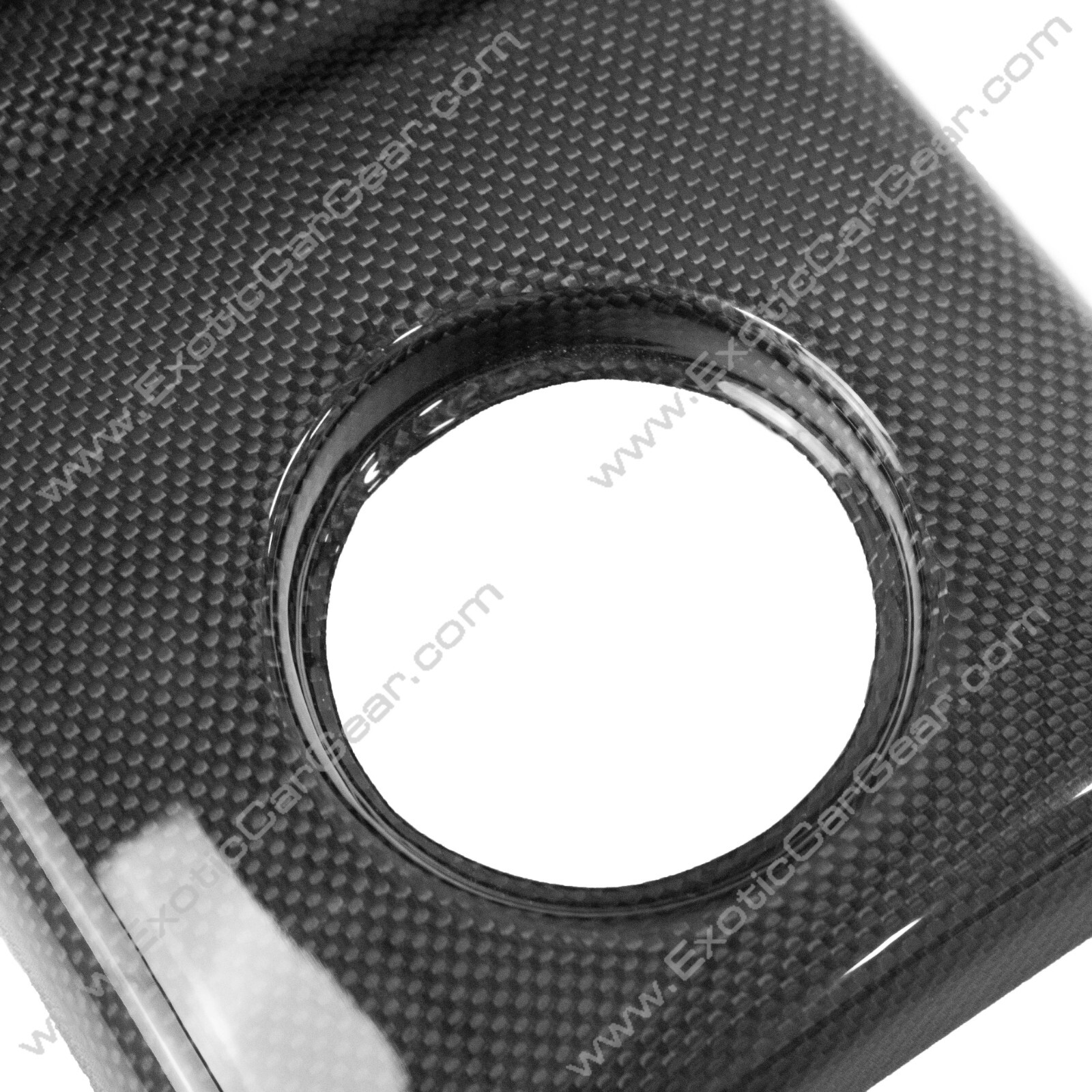 Ferrari F430 Carbon Fiber Coolant Tank Cover - Ribbed Finish
