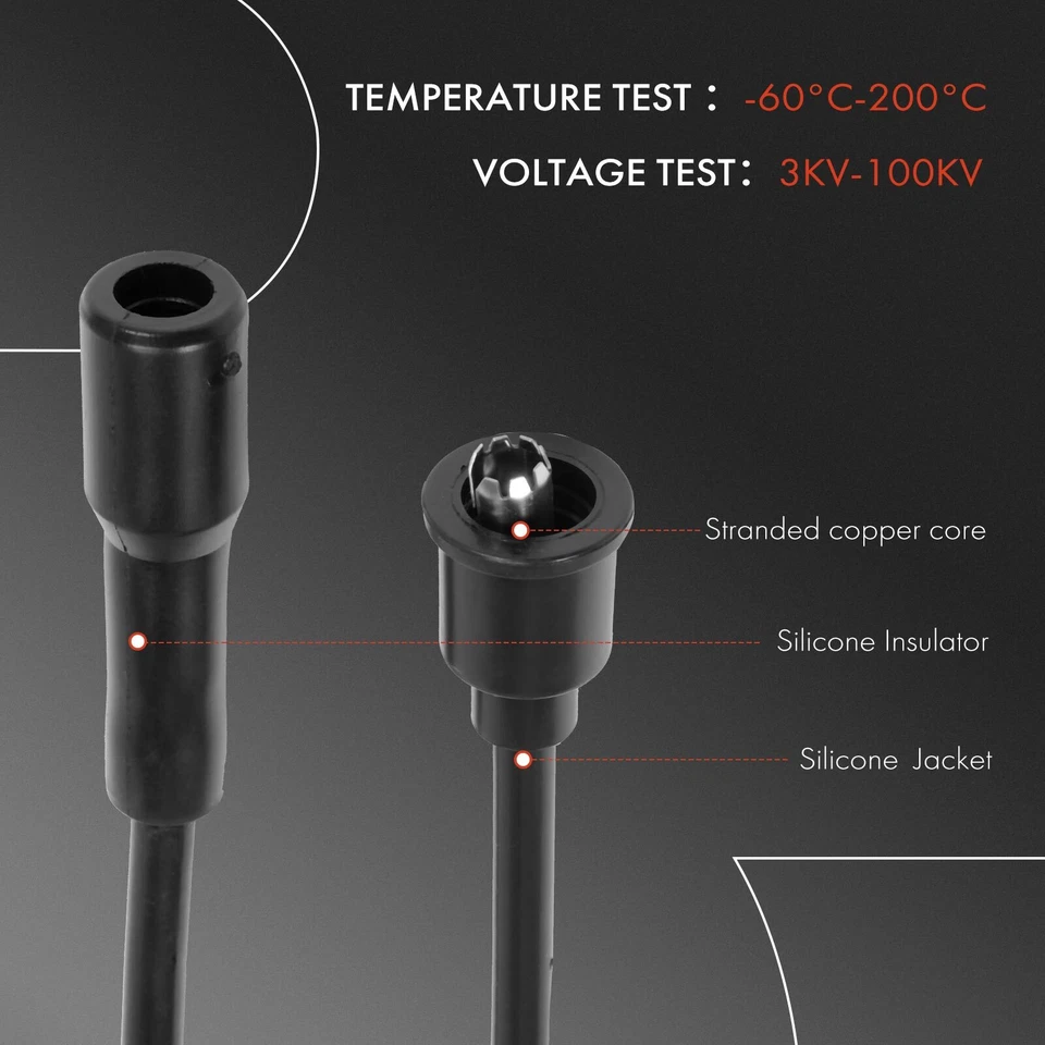 Juego de 7 cables de bujía para Jeep CJ5 1966-1971 CJ6 DJ5 Commando Buick Skylark 7 mm Foto 4 de 4