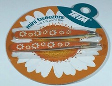 Trim Mini Tweezers with Slant  Point Tips Brand New ASSORTED COLORS--V4