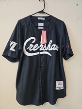 Headgear Classics Black Victory Lane Baseball Jersey Crenshaw MED NWT 