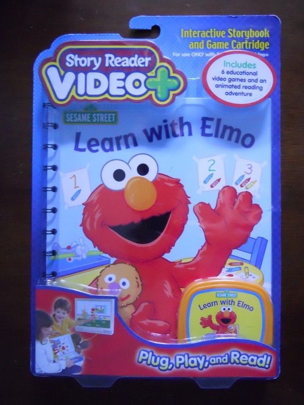 Story Reader Video+ LEARN WITH ELMO Educational Book&Cartridge New Sesame Street