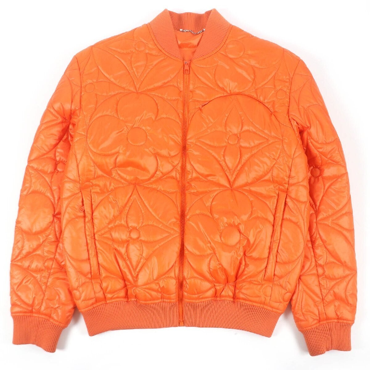 LOUIS VUITTON コート 48 LOUIS VUITTON LV SE Monogram Flower Quilted Jacket Blouson Orange