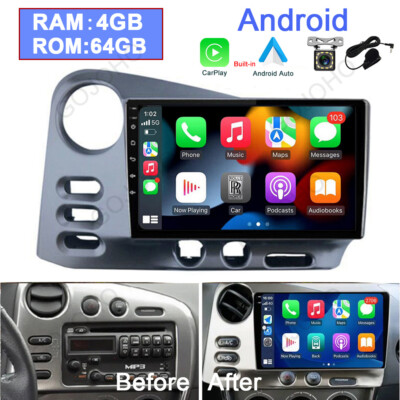Android 13  For Toyota Matrix 2003-2004 Car Stereo Radio Carplay WiFi GPS Navi