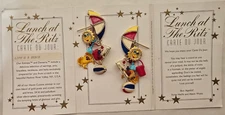 Lunch at the Ritz Life's a Beach Clip on Earrings, NOS