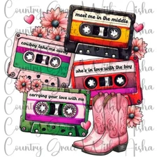 Sublimation Transfer Country Music Ready To Press Heat Transfer