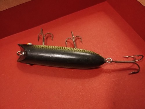 Vtg South Bend Bass Oreno Wooden Fishing Lure, 3.75 Inch, Green & Silver... - Picture 5 of 9