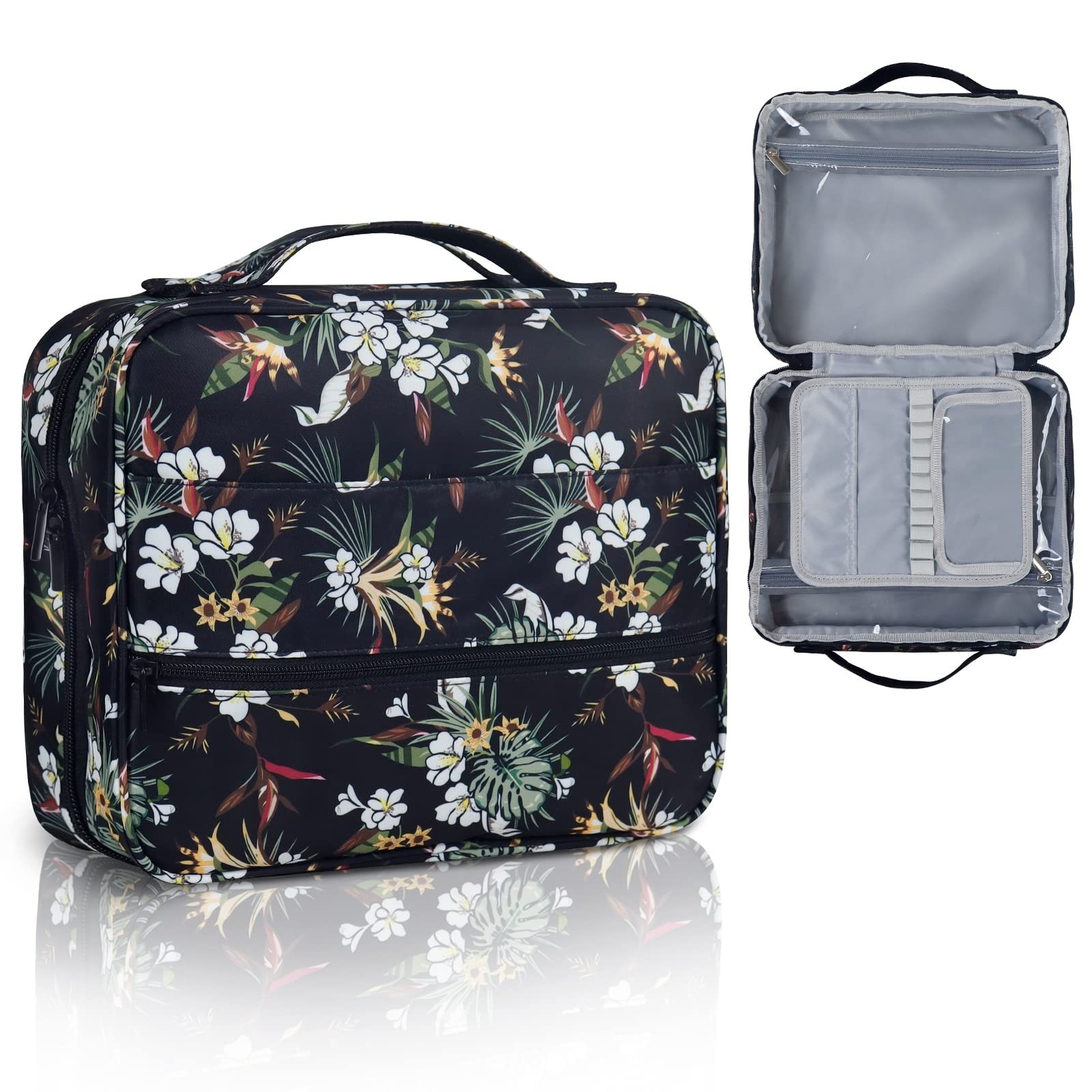 Gloppie Travel Toiletry Bag for Women Makeup Bag Big Cosmetic Bag Make Up Cas...