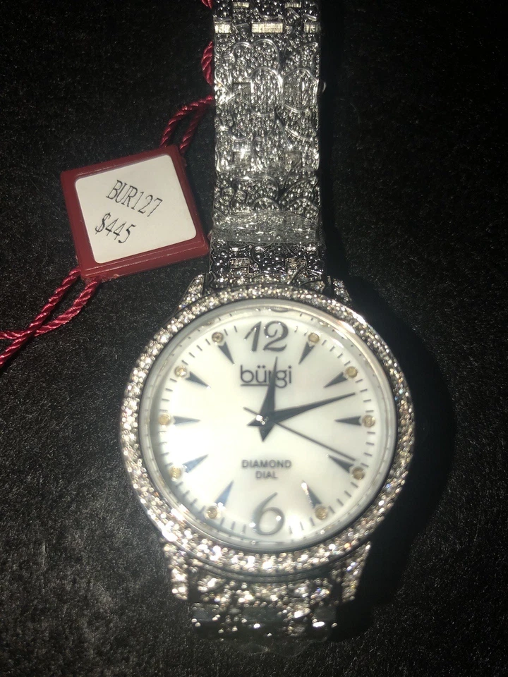 BURGI DIAMOND DIAL WATCH New With Tags Was $445.00 Now $99.50 - Image 3 of 4