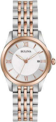 BULOVA 98M125 Classics White Mother Pearl Dial Ladies Watch NEW
