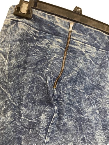 Y2K Charlotte Russe Acid Washed Blue Denim Skirt Women’s Size Medium Retro Style - Picture 5 of 7