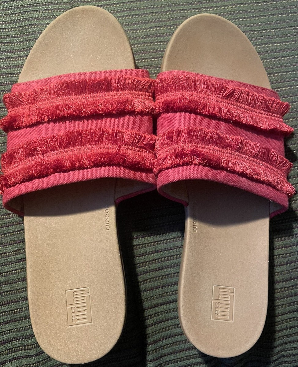 FitFlop Lulu Toepost Womens Platform Sandals in Red