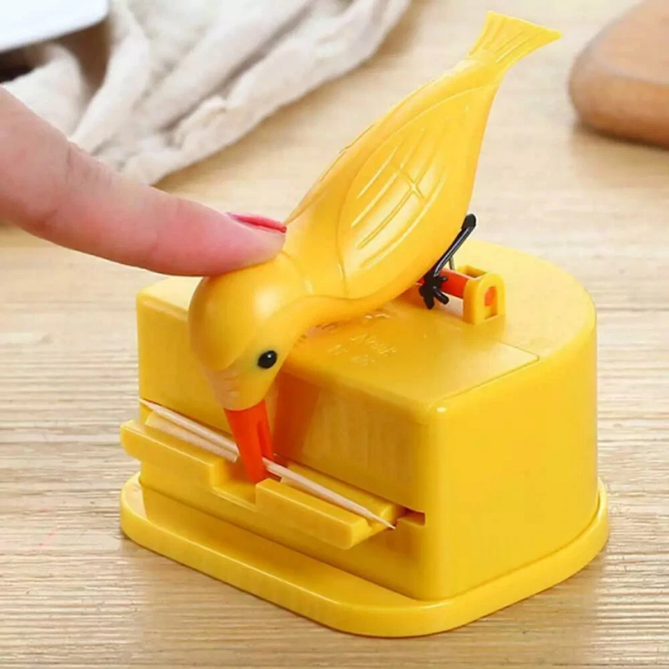 Automatic Toothpick Dispenser Toothpick Holder Box Toothpicks Container Bird HOT - image 2 of 4