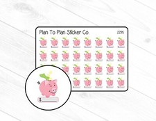 2295 Piggy Bank Planner Stickers.