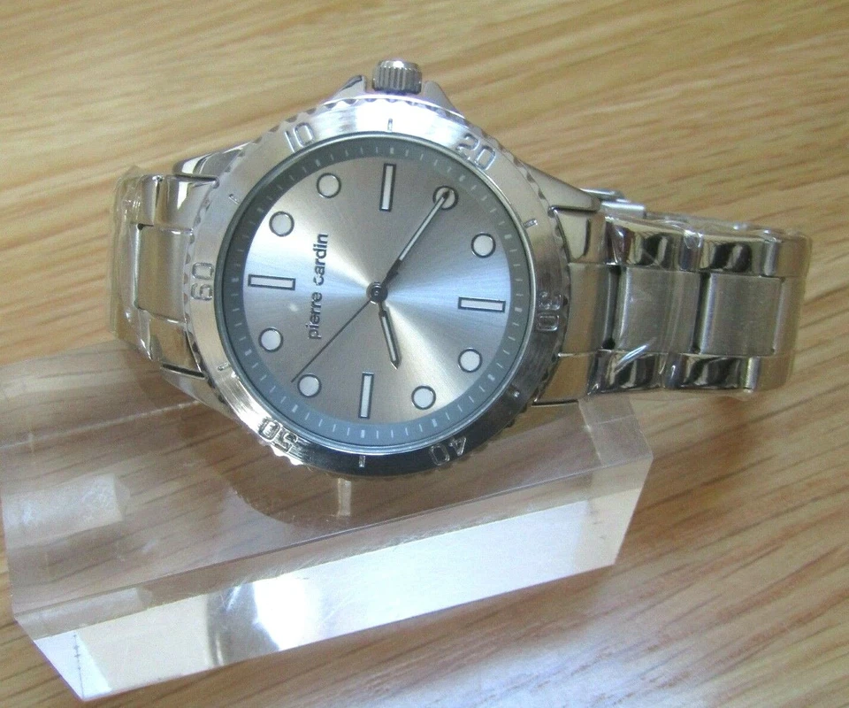 Nuovo da Donna pierre cardin Orologio Quadrante Argento Acciaio Inox Bracciale - Immagine 4 di 4