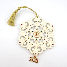 Lenox 2011 Gemmed Snowflake Ornament Annual Limited Edition W/Box
