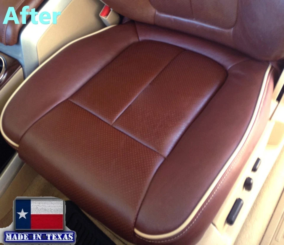 Leather Bottom Seat Cover For Ford F150 King Ranch 2009 2010 2011 2012 2013 2014 - Image 4 of 4