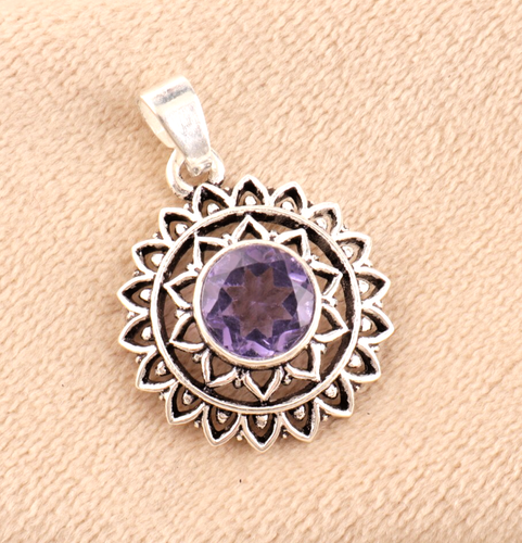 Pendentif en argent sterling 925 massif fait à la main avec pierre précieuse d'agate mousse indienne acheter à prix bas - livraison gratuite, avis réels avec des photos