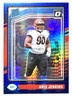 RATED ROOKIE CARD KRIS JENKINS Bengals 2024 Donruss Optic BLUE HYPER PARALLEL
