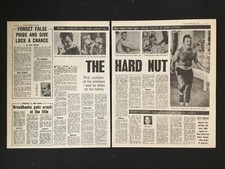 POSTER/NEWSPAPER 2 PAGES, 1966 “THE HARD NUT” BRIAN LONDON BEFORE ALI/CLAY FIGHT