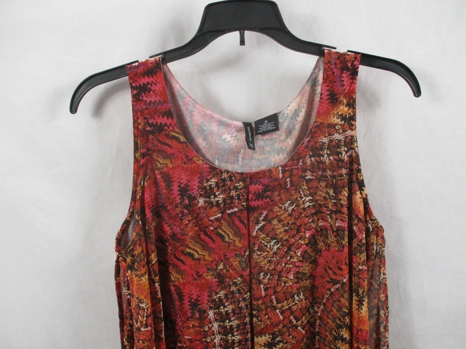 Женская рубашка New Directions средний размер красный декольте без рукавов полиэстер - Изображение 2 из 4