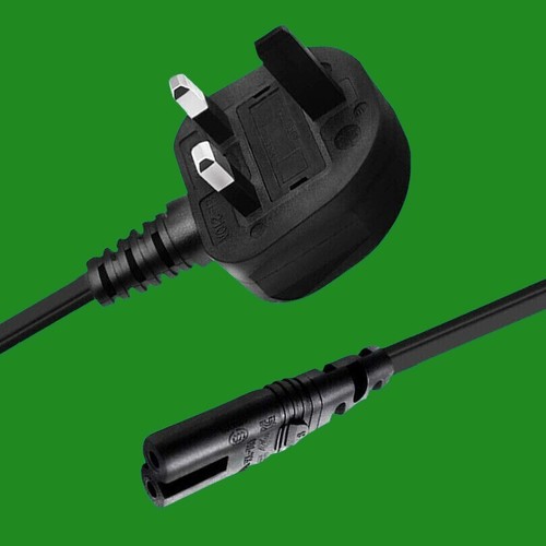 5m Black Power Lead / Mains Cable Figure of 8 IEC C7 Connector 3 Pin Plug - Picture 2 of 2