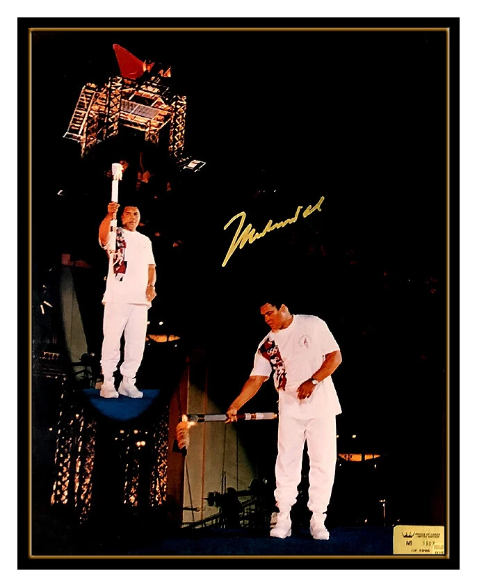Muhammad Ali Authentisch Handsigniert Foto Boxen Olympische Torch Cassius Clay - Bild 2 von 4
