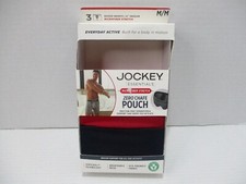 Jockey Mens Underwear Medium 2 Pack Pouch Zero Chafe Boxer Brief 6  Inseam Red