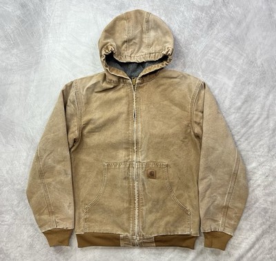Vintage Carhartt Jacket Fleece Lined YOUTH XL (14/16) YYJ159 BRN Brown  Hooded