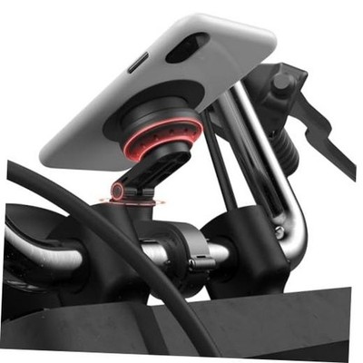 Black Motorcycle Phone Mount - Vibration Dampener - Handlebar Mount - Pro