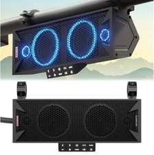 UTV Sound Bar Waterproof ATV Bluetooth with RGB lights fits 1.5"  2.25" Roll Cage
