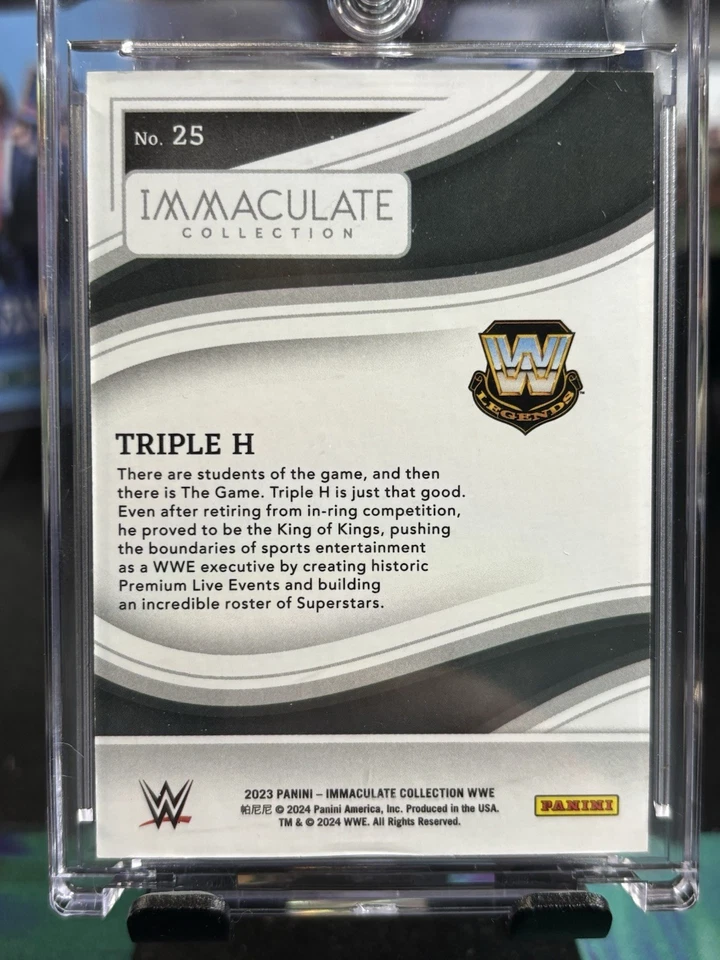 2023 Panini Immaculate Collection WWE - Triple H #25 /10 - Image 2 of 2