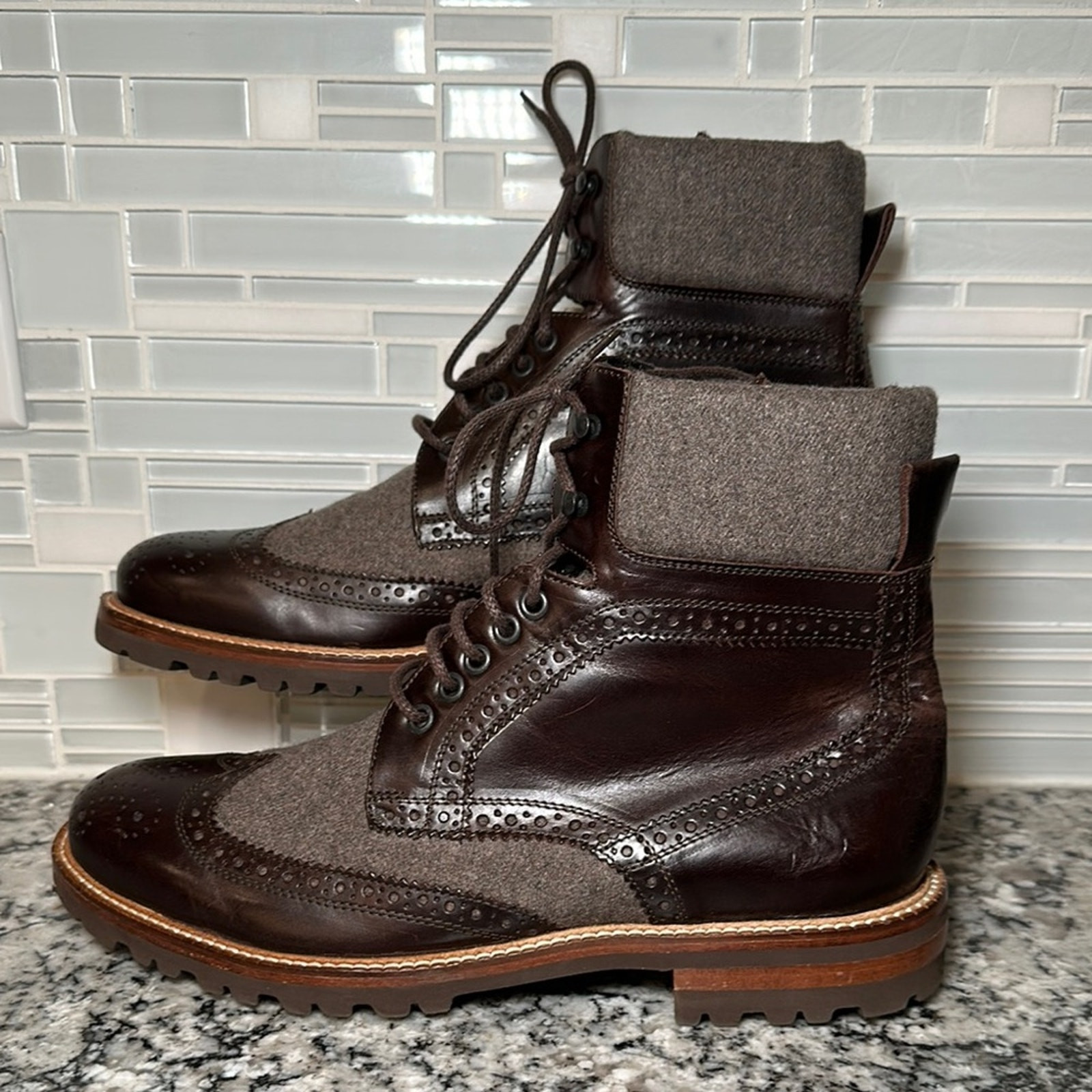 Bruno Magli Men’s Paciano Wingtip Boits Bruno Magli Bruno Magli Paciano Wingtip Lace Up Boots - 9.5  main image 4
