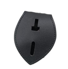 MULTIFUNCTION BLACK US BADGE LEATHER HOLDER AND CHAIN