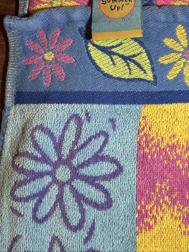 Vintage SUMMER UP Floral Meer Ozean Blumenmotiv Strandtuch SCHÖN EU 100 % BAUMWOLLE - Bild 7 von 16