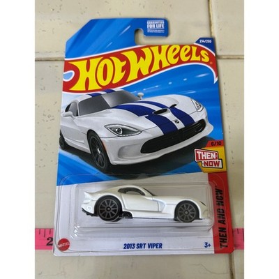 Hot Wheels 2013 SRT Viper Then and Now White Blue Stripes 6/10 214/250
