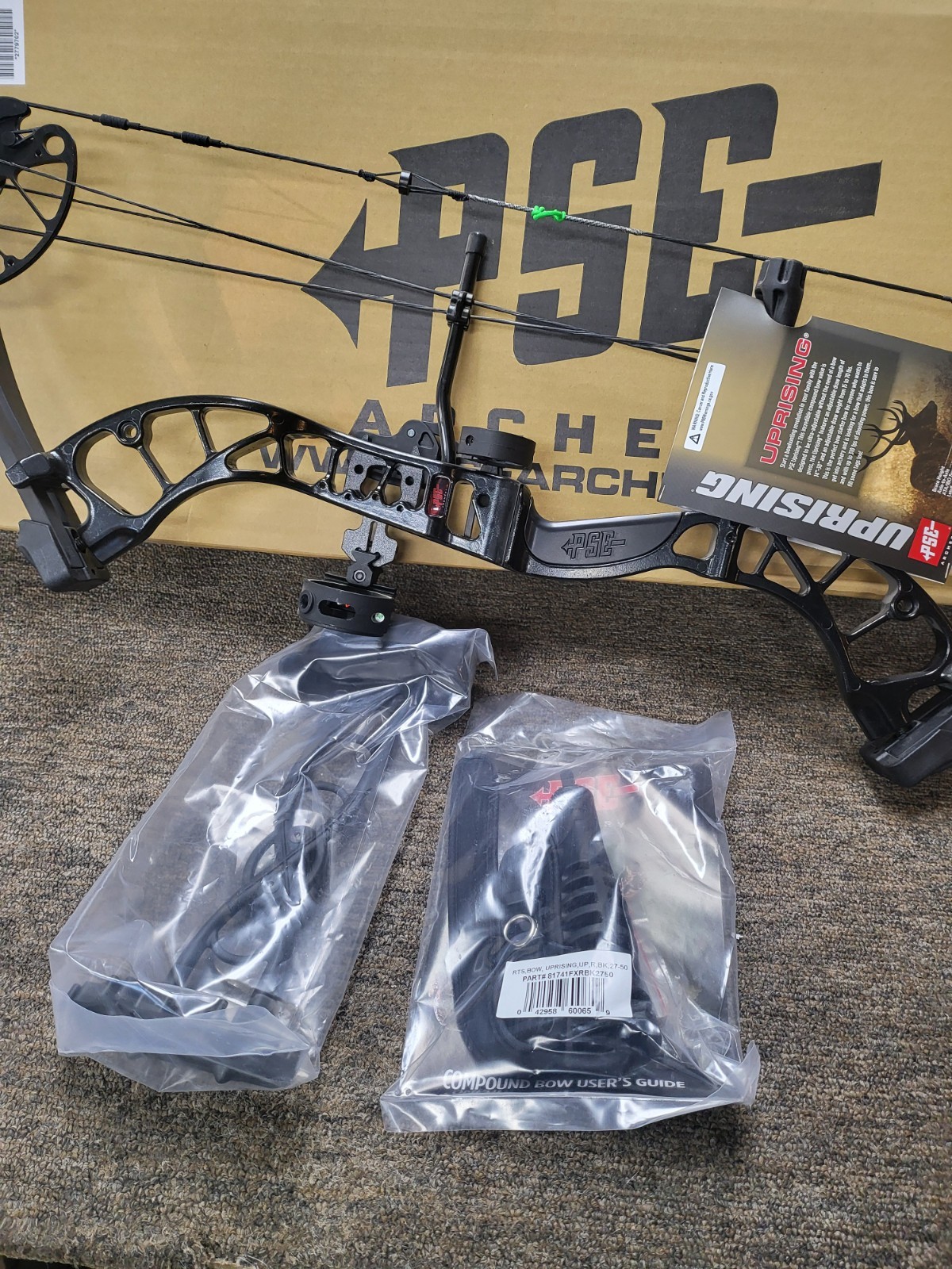 PSE Uprising 12-72lbs Right Hand Black Youth Compound Bow Ready to Shoot New NIB