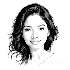 Minimalist Portraits Hint of a Woman's Smile Canvas Wall Art Picture