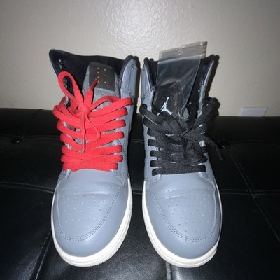 Jordan Air Jordan 1 High Stealth Gray Black Red High Top Sneaker