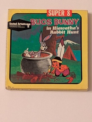 Bugs Bunny Hiawatha's Rabbit Hunt, Super 8mm 200 Ft Reel B&W Silent UA/Ken Films