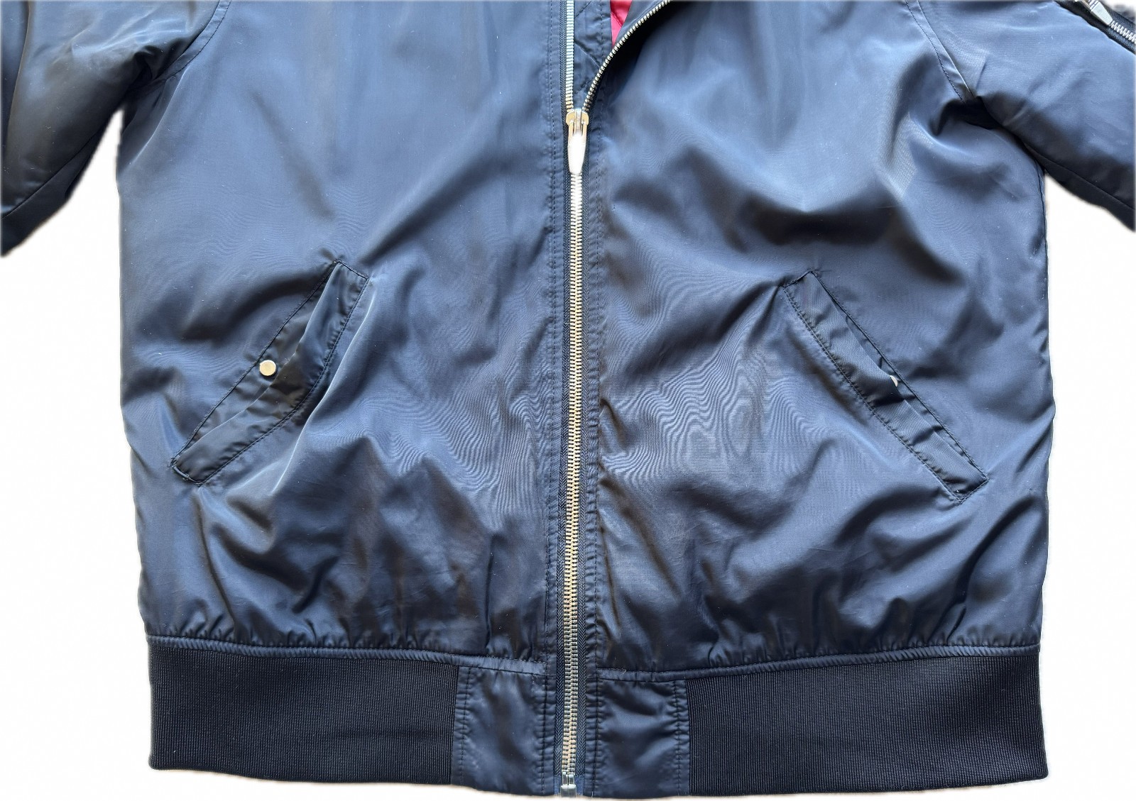 Zara Basic Navy Lightweight Bomber Jacket Men’s S… - image 3